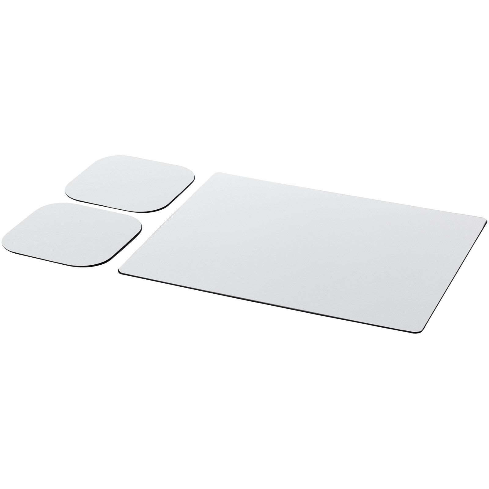 Brite-Mat Mousepad- und Untersetzer-Set 3 - schwarz-584