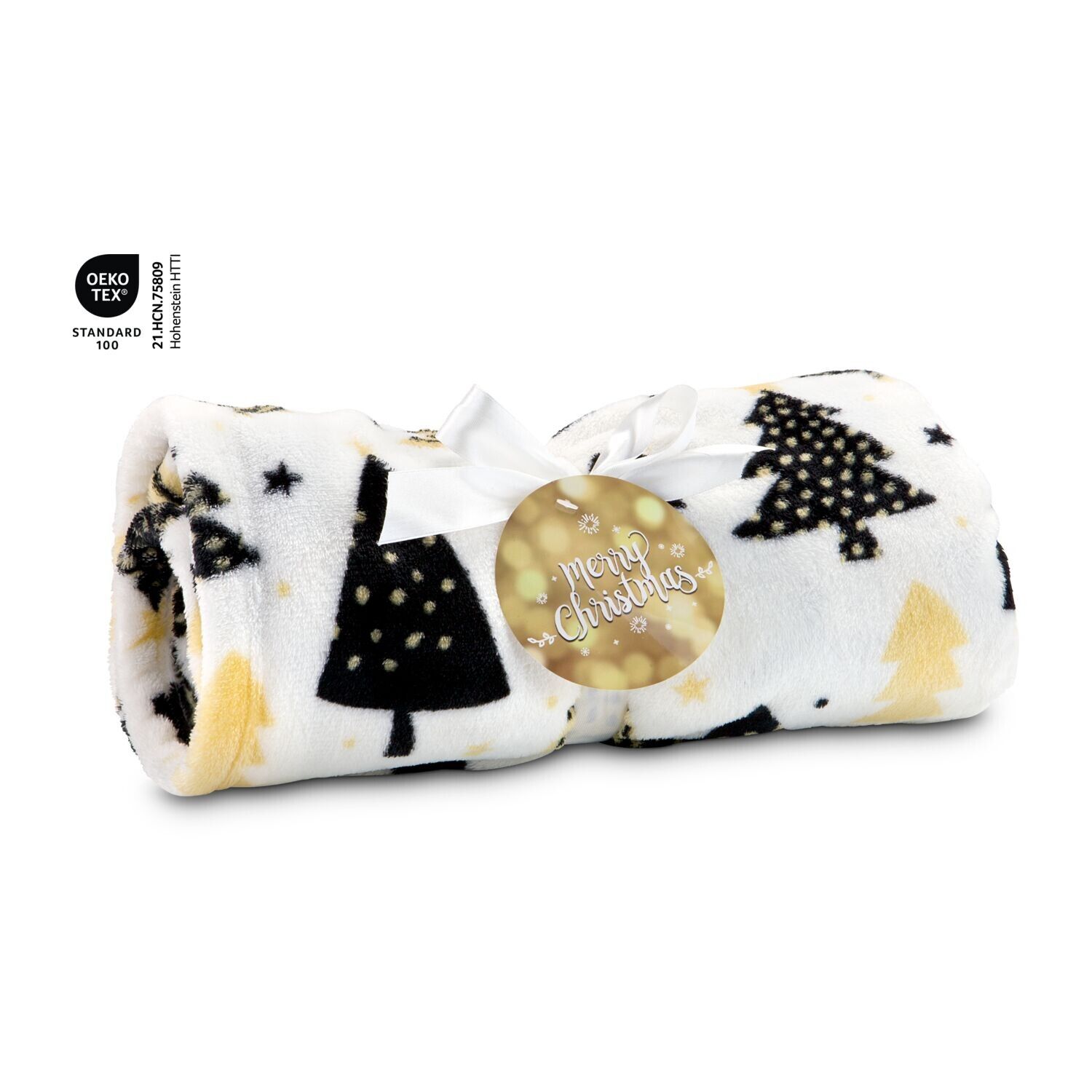 Kuscheldecke Merry Christmas - 120 x 150 cm, 190 g/m²-727