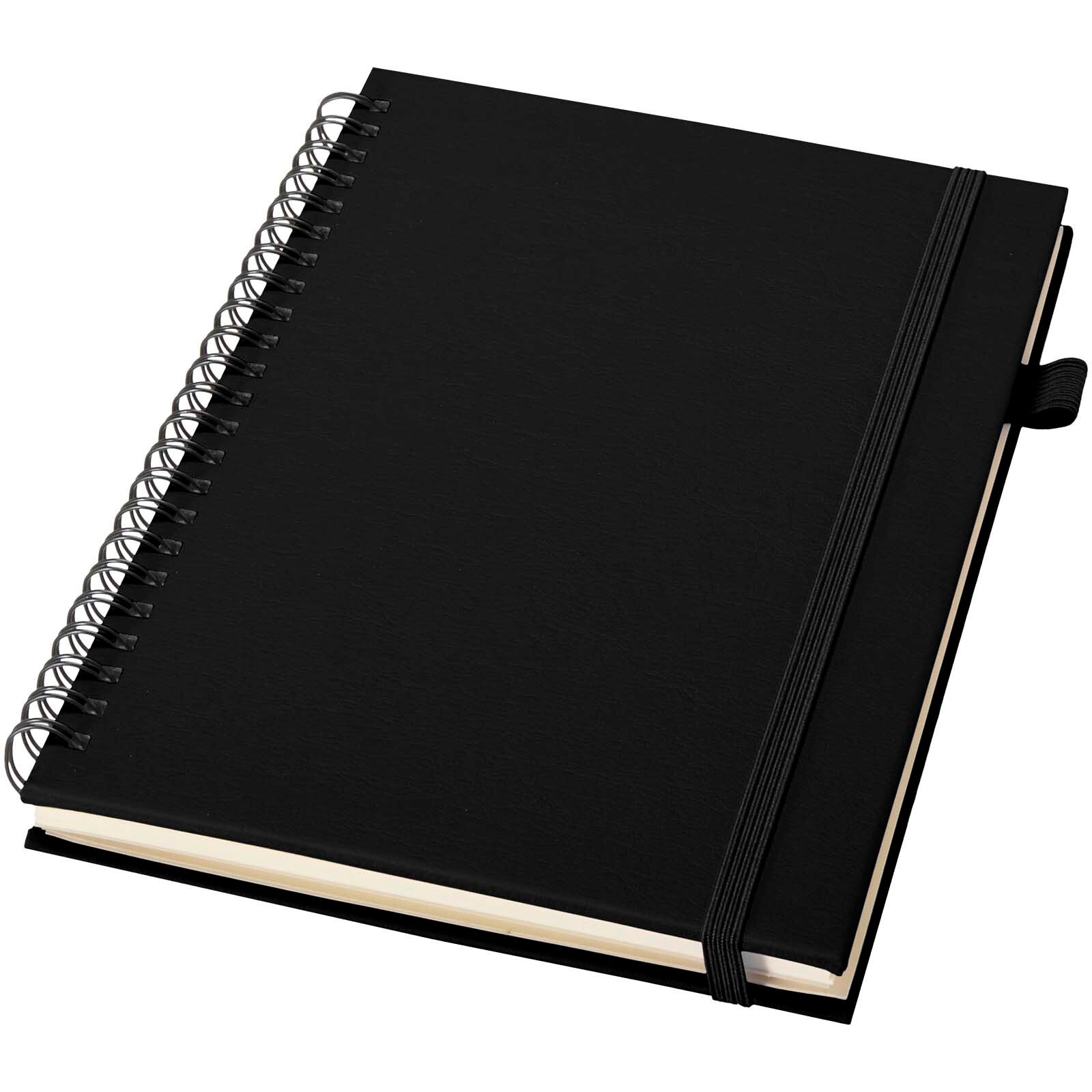 Liss A5 Hardcover Spiralnotizbuch aus recyceltem Kunststoff - schwarz-438