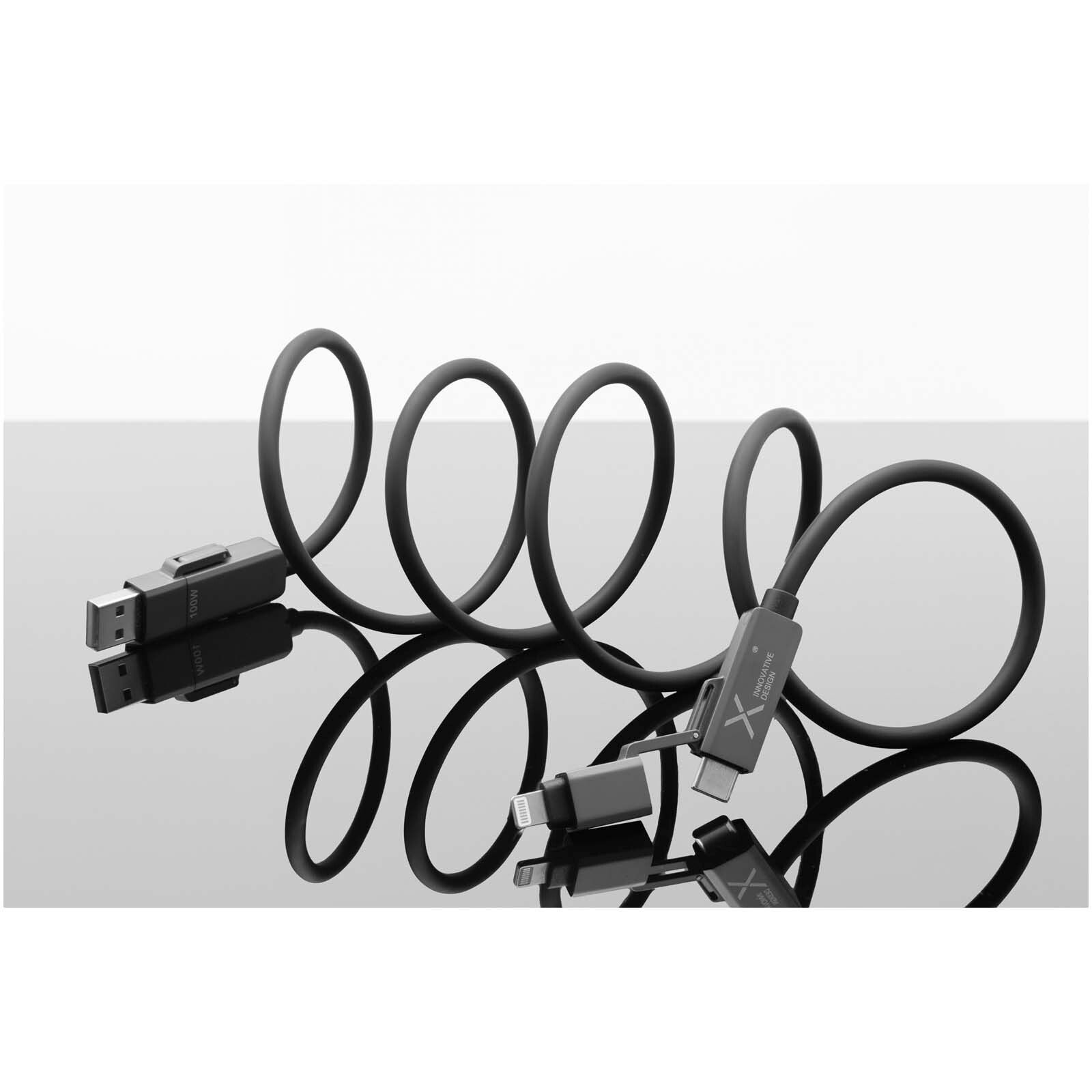 SCX.design C59 100 W magnetisches Silikon Ladekabel - schwarz-364
