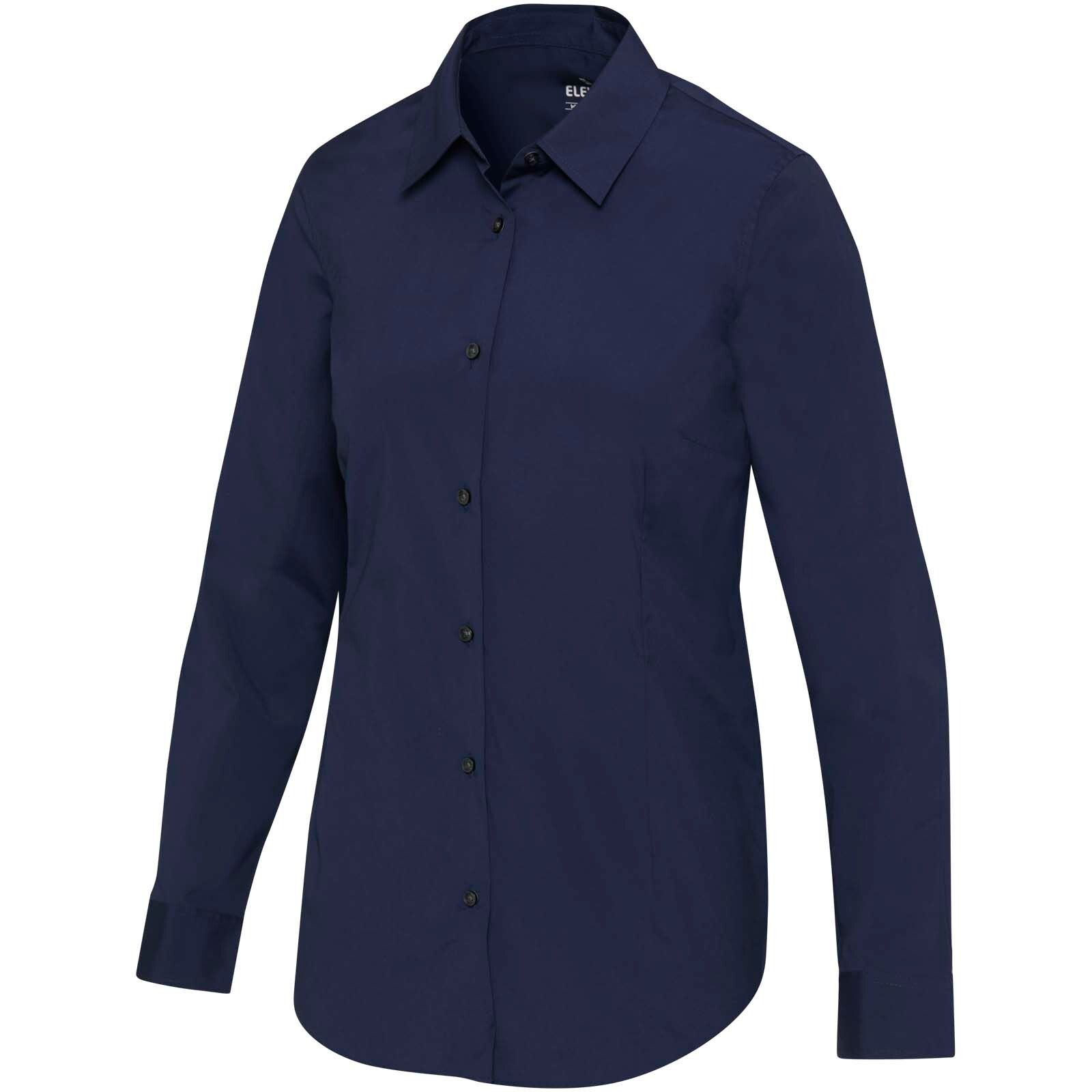 Carnelian Popeline Bluse - marineblau - S-769