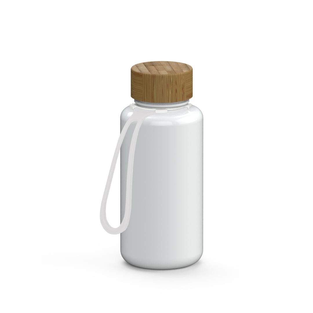 Trinkflasche Natural, 700 ml, inkl. Strap - weiß - transparent-420