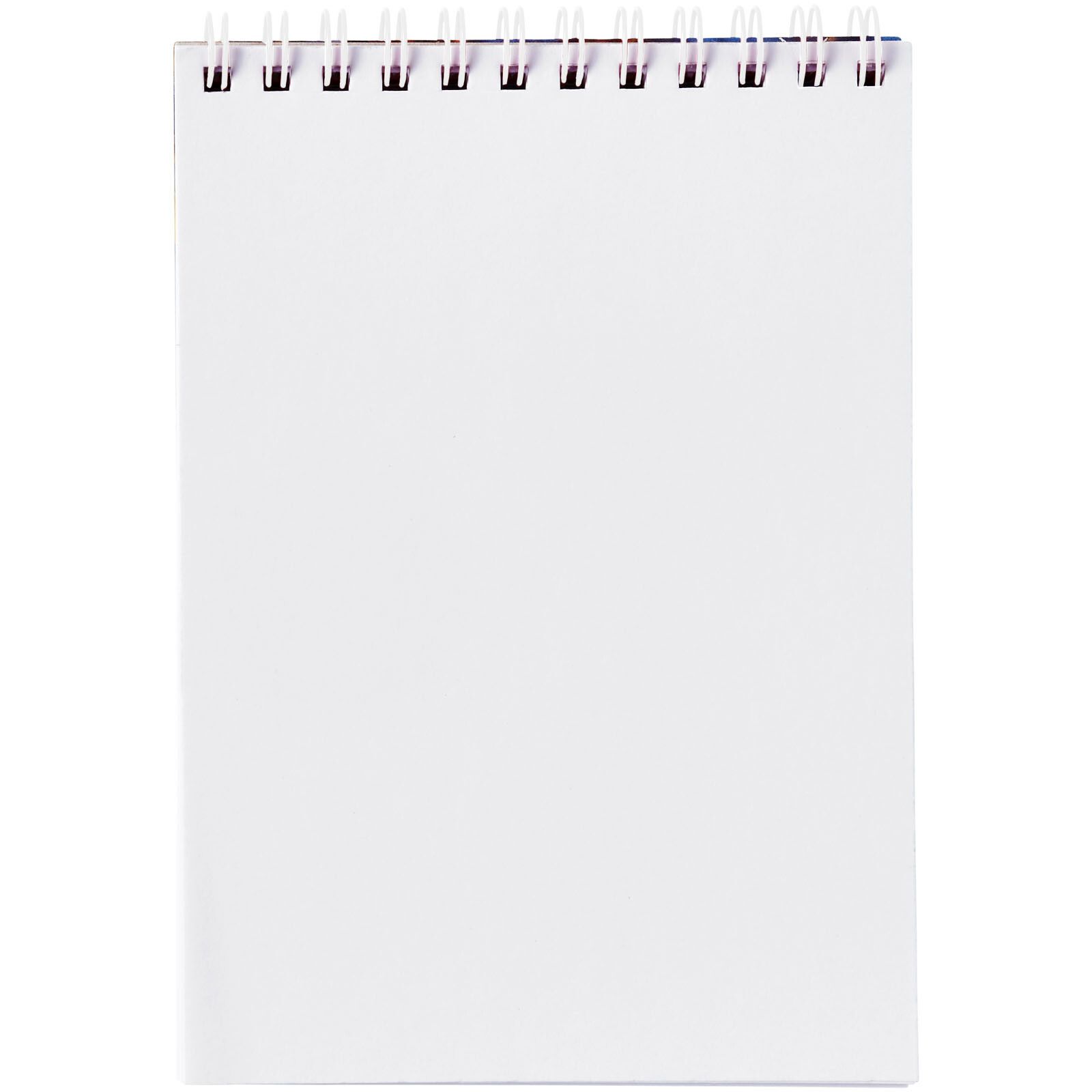 Desk-Mate A6 Notizbuch mit Spiralbindung - weiss-129