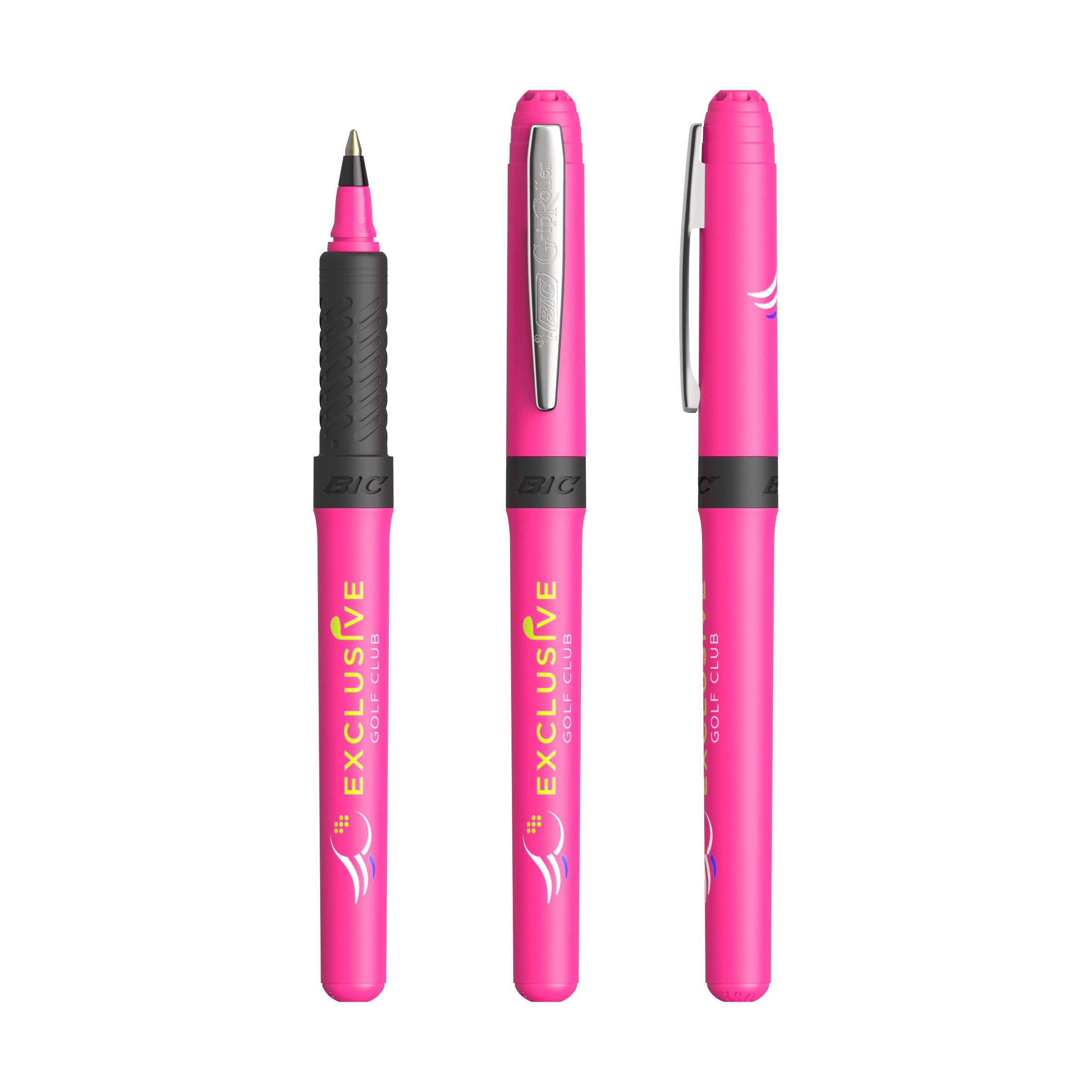 BIC® Grip Roller, Mine schwarz - rosa - chrom-743