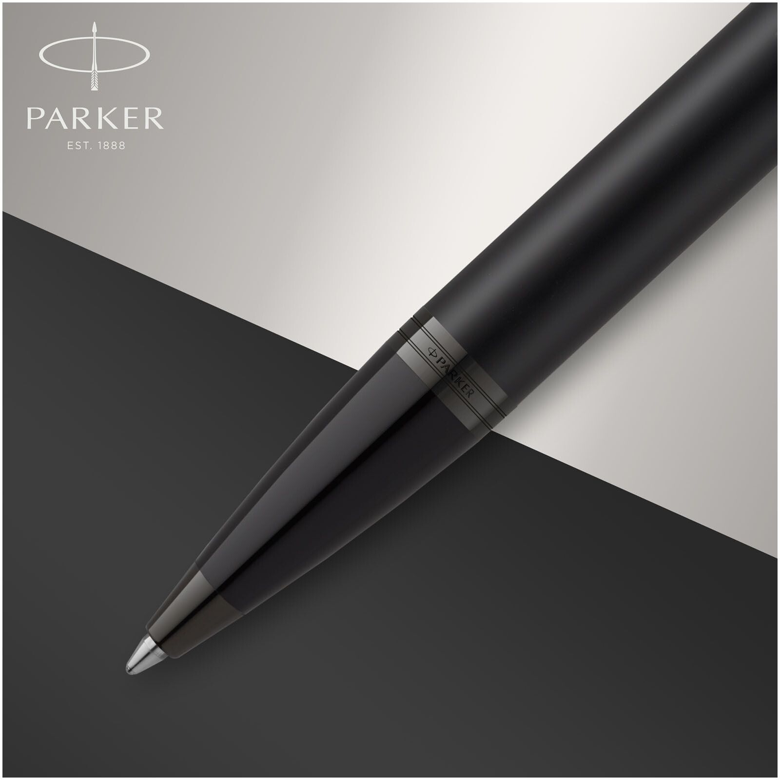 Parker IM achromatischer Kugelschreiber (blaue Mine) - schwarz-675