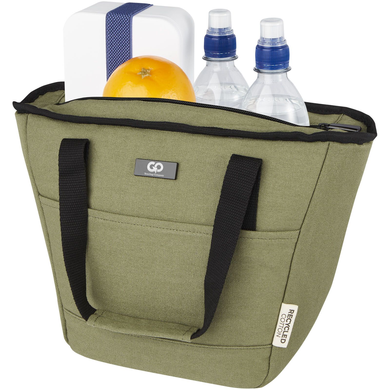 Joey GRS-recycelte Canvas Lunch Kühltasche 6 L für 9 Dosen - olive-555