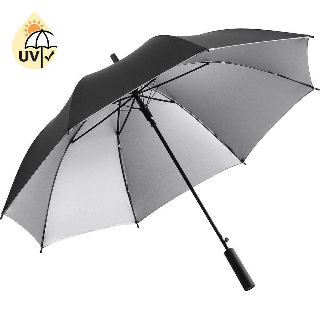 AC-Stockschirm FARE® Doubleface Ø105 cm - schwarz - silber-135