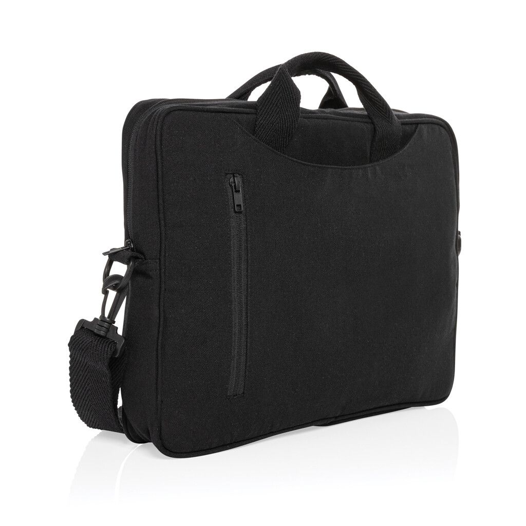 Laluka AWARE™ 15.4" Laptop-Tasche aus recycelter Baumwolle - schwarz-100