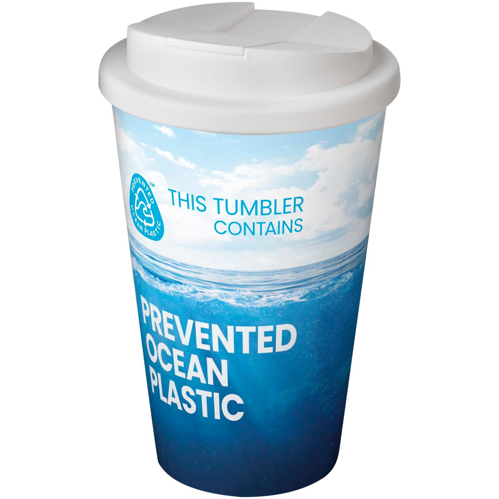 Brite-Americano POP 350 ml isolierter Trinkbecher mit auslaufsicherem Deckel - weiss-447
