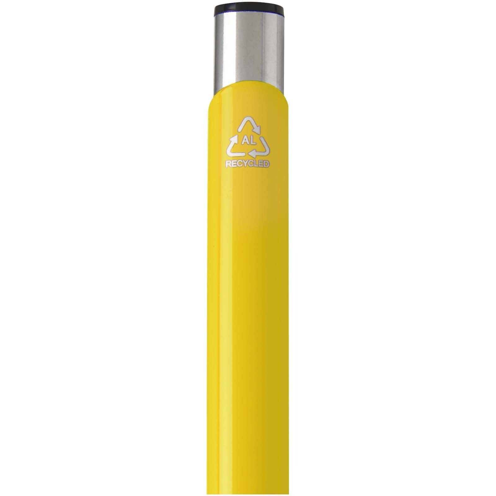 Moneta Kugelschreiber aus recyceltem Aluminium (blaue Mine) - gelb-59
