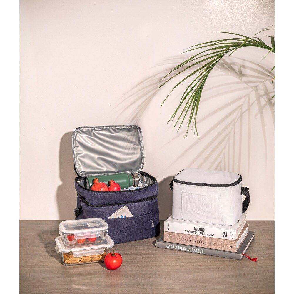 CANCUN Kühltasche aus recyceltem 600D-Polyester mit Gurt 7L - rot-607