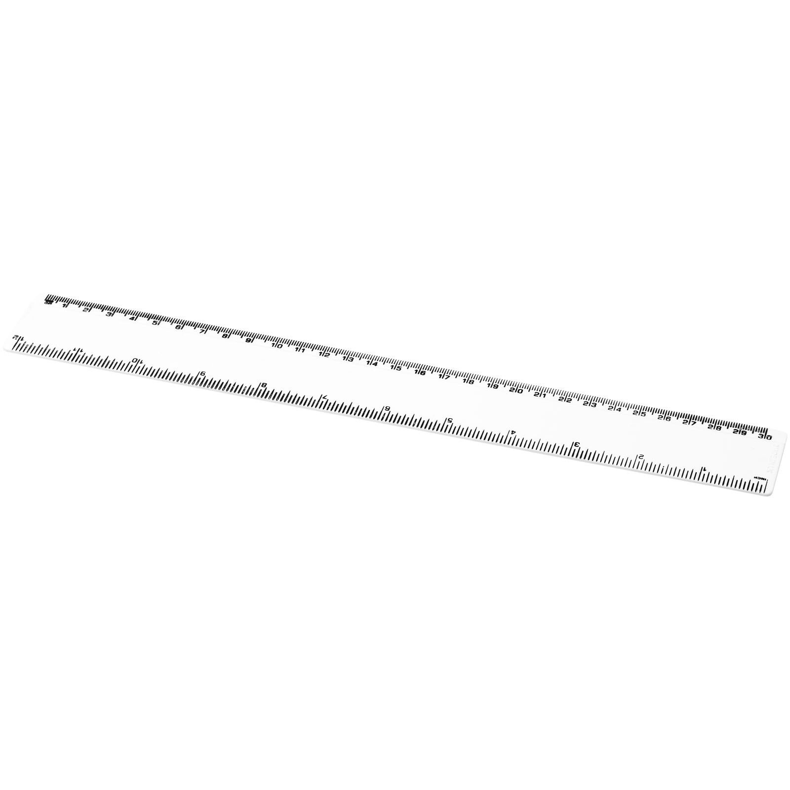 Refari 30 cm Lineal aus recyceltem Kunststoff - weiss-974