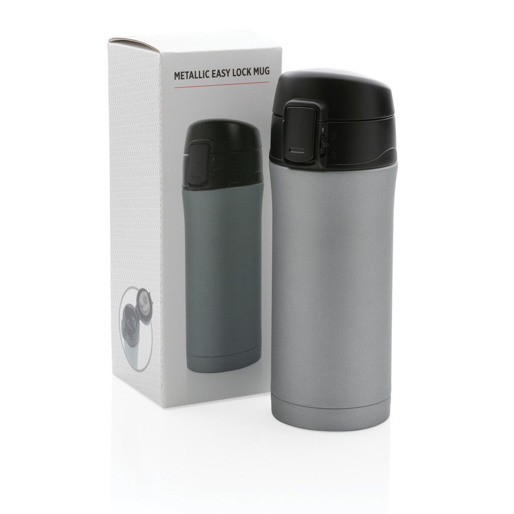 Metallic Easy-Lock Vakuum-Becher - grau-48