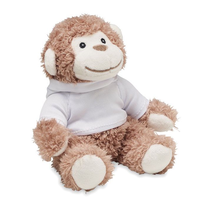 Plüsch-Affe mit Hoody LENNY - weiß-695