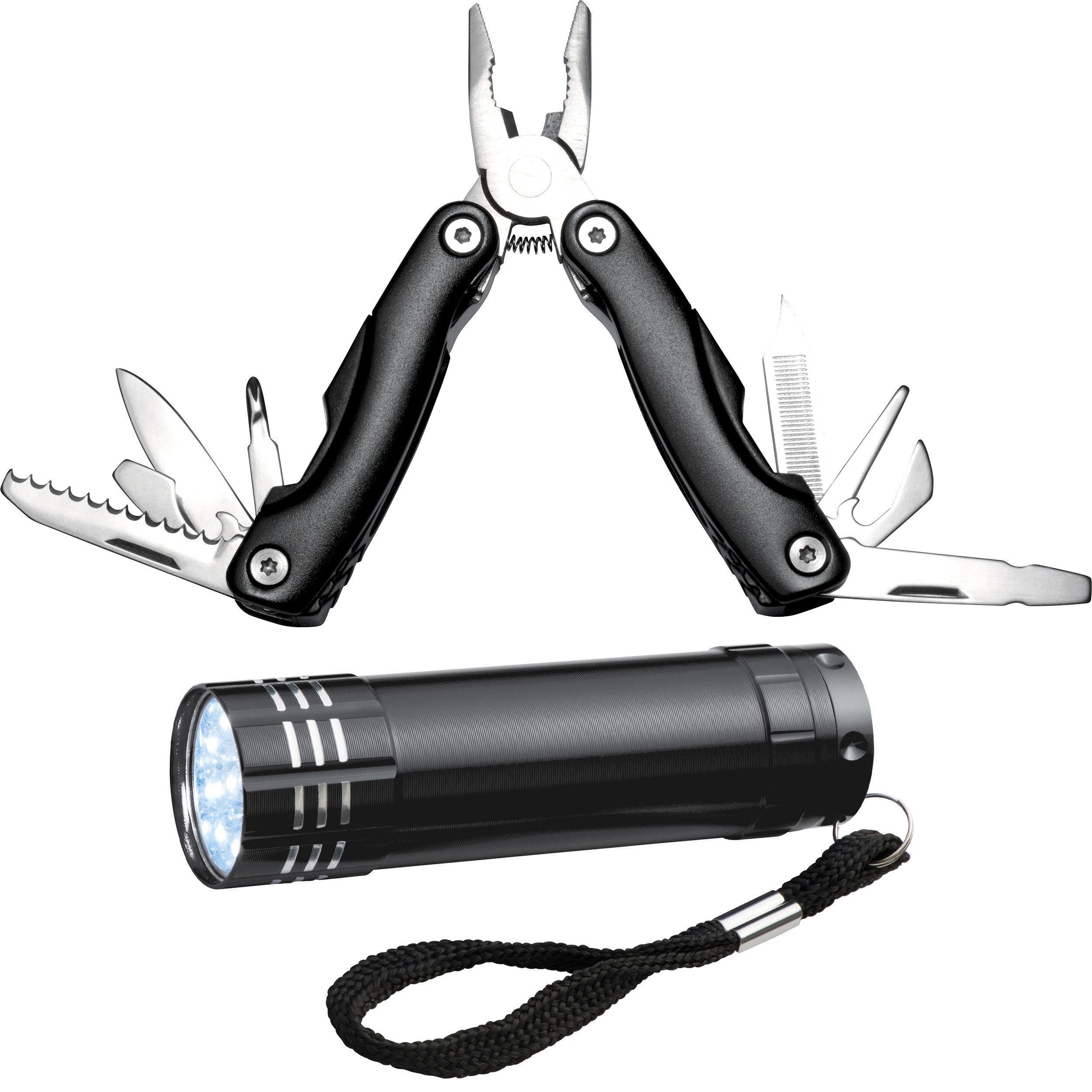 Set Taschenlampe & Multitool Oakland - schwarz-999