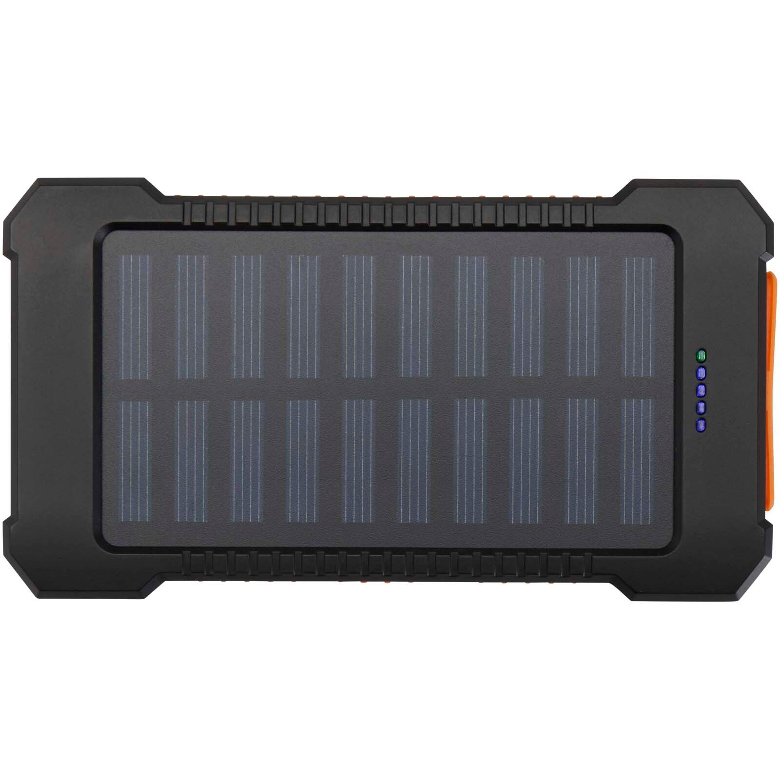 Altair 10 W 5000 mAh robuste Solar Powerbank aus recyceltem Kunststoff mit integrierter Taschenlampe - schwarz-204