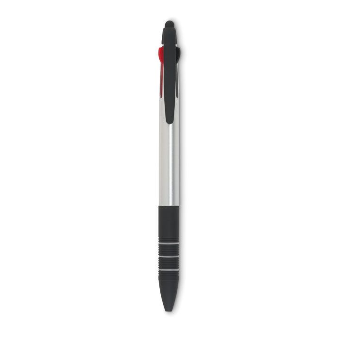 3-Farb-Kugelschreiber/Stylus MULTIPEN - silber-217