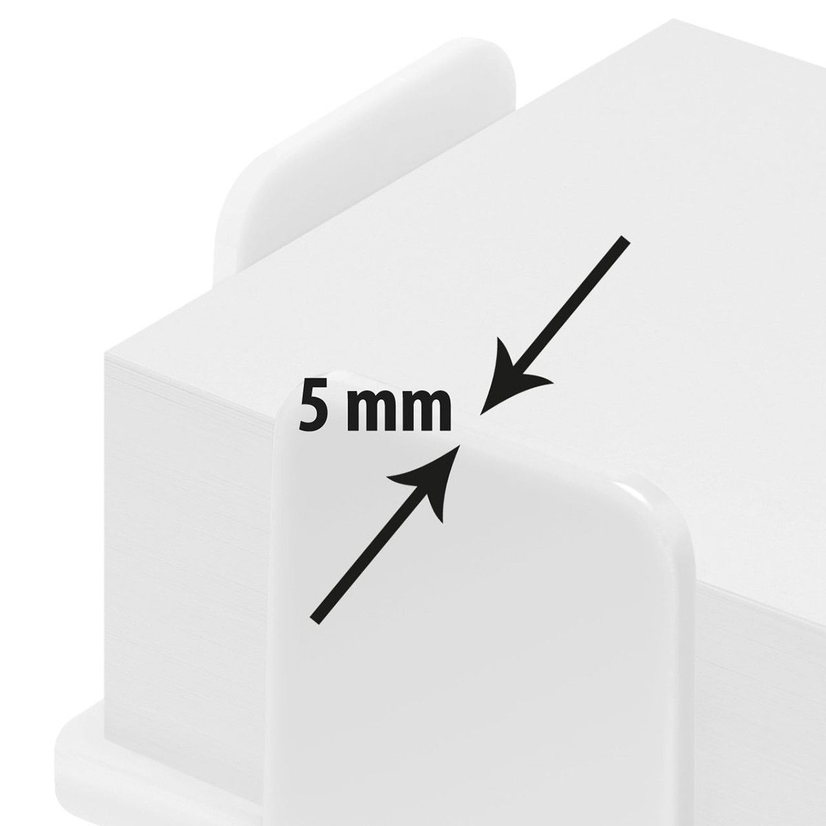Zettelbox, dickwandig Theta - weiß-491