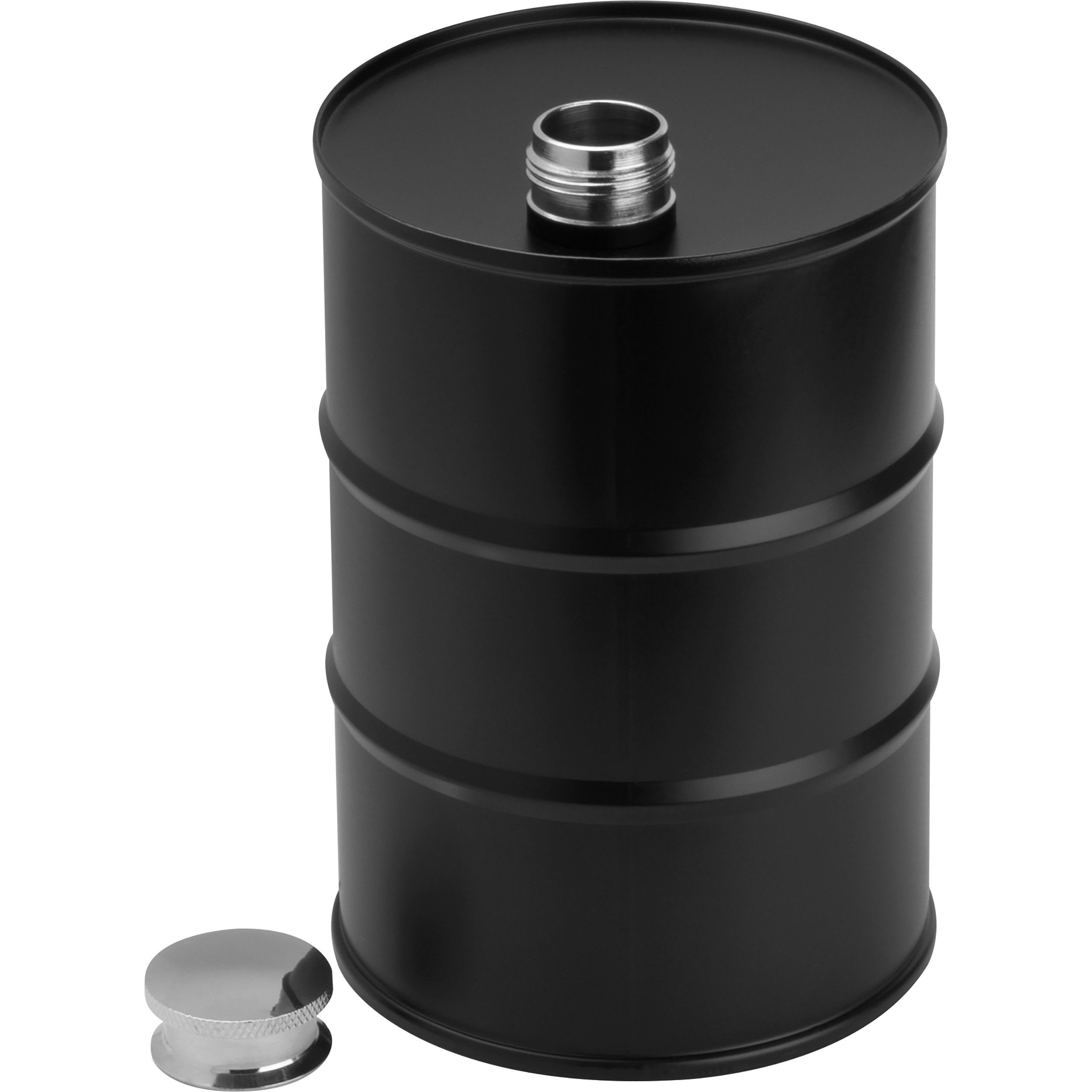 Flachmann Fass aus Edelstahl, 600ml - schwarz-793