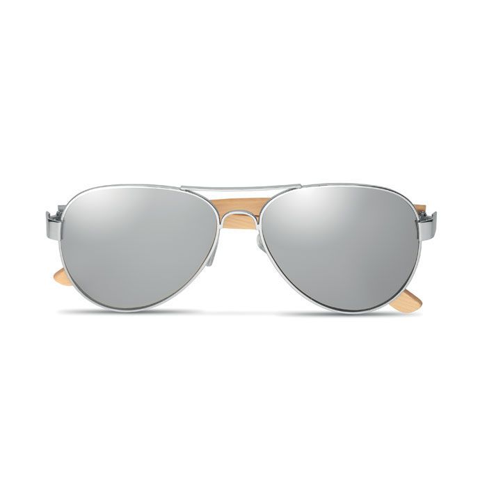Sonnenbrille Bambus HONIARA - silber glänzend-303