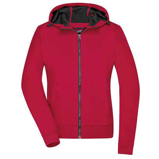Ladies´ Hooded Softshell Jacket - red - black-957