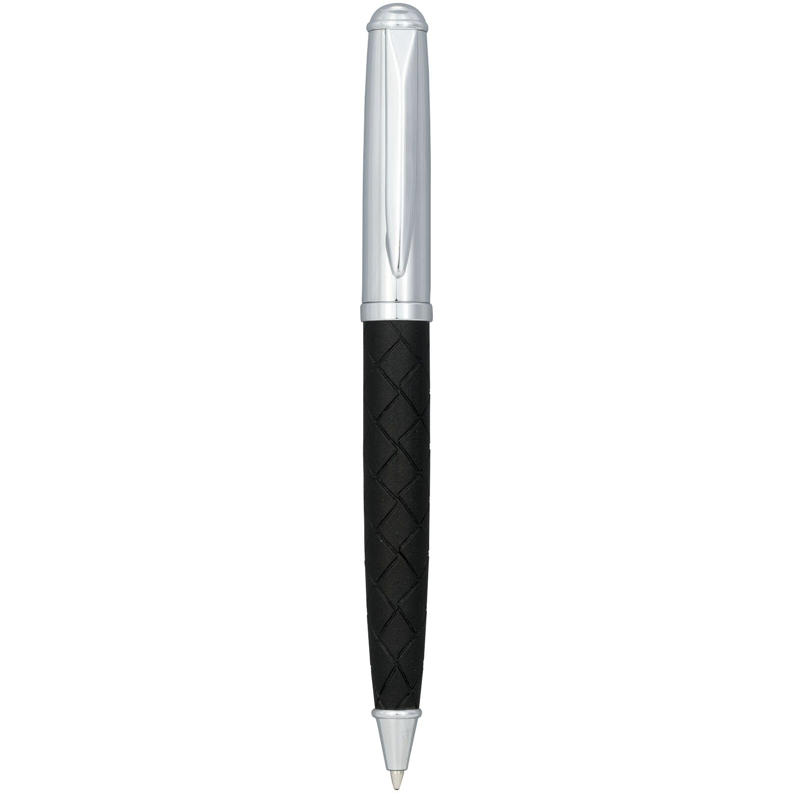 Fidelio Kugelschreiber (schwarze Mine) - schwarz -  silber-240