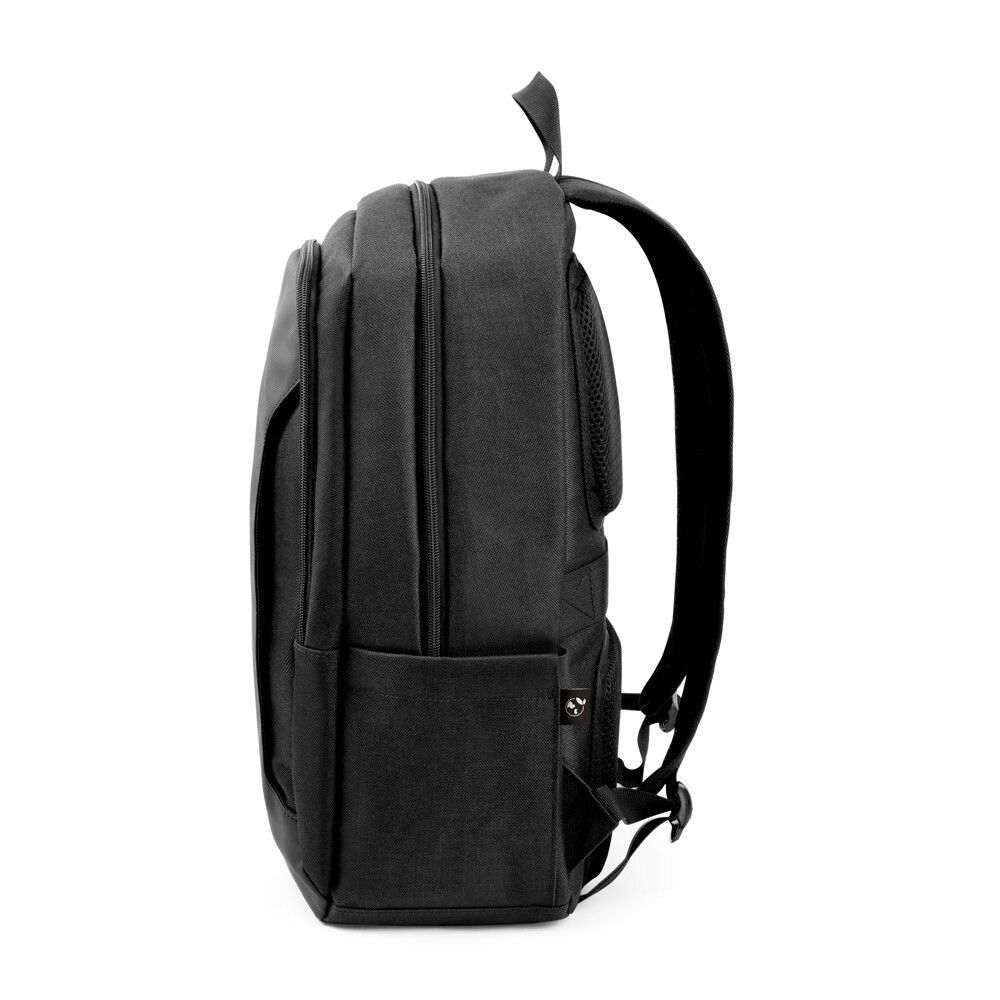 DRAMMEN Laptop-Rucksack aus hochdichtem 600D-Recycling-Polyester - schwarz-843