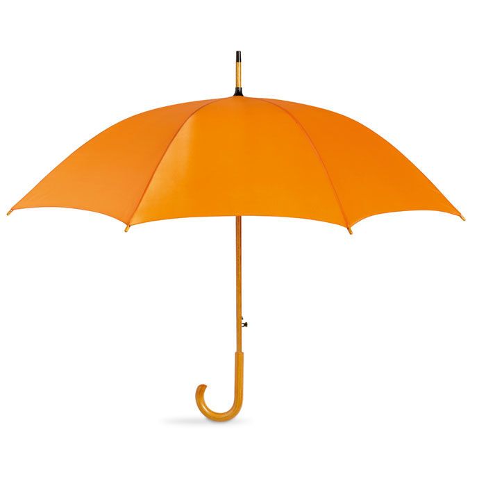 Automatikschirm mit Holzgriff CUMULI - orange-411