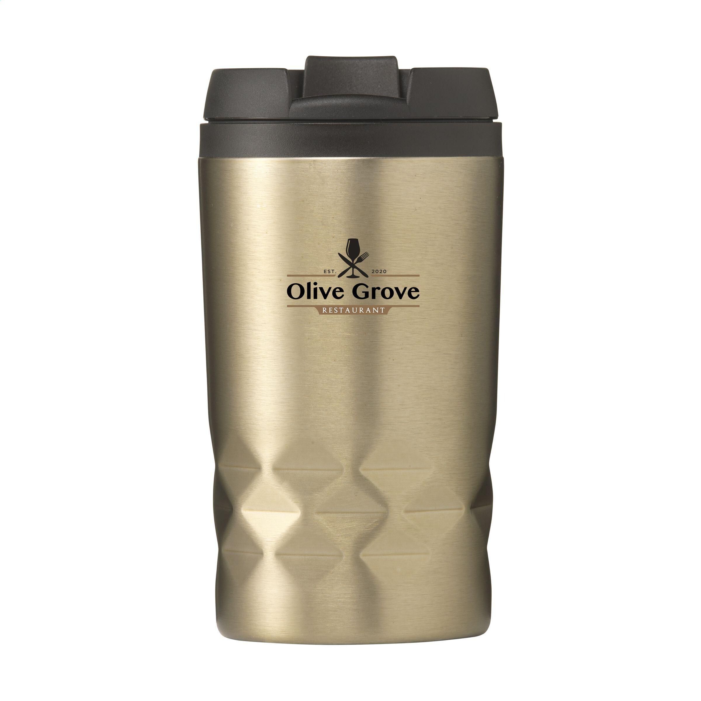 Graphic Mini Mug RCS Recycled Steel 250 ml Thermobecher - beige-972