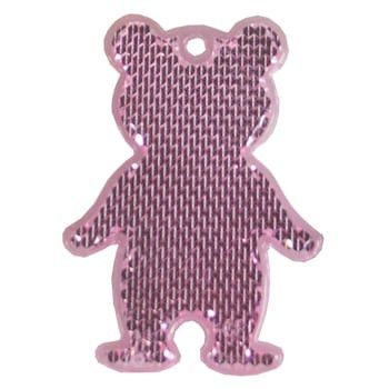 Fußgängerreflektor Bär - rosa-486