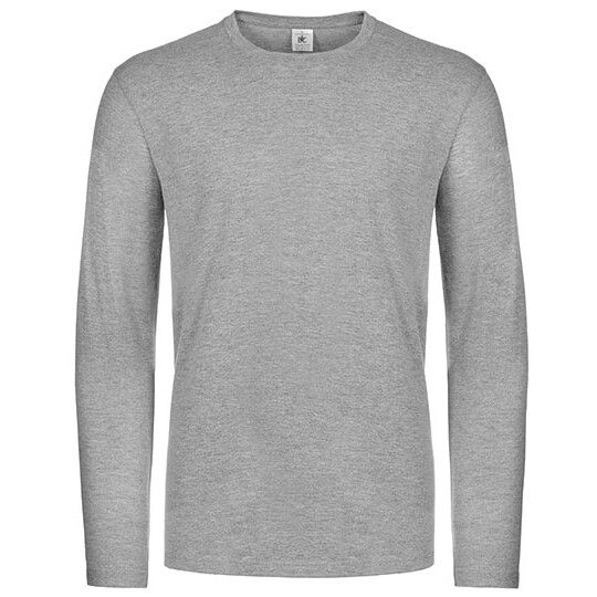 Men´s T-Shirt #E190 Long Sleeve für Herren - sport grey heather - 3XL-774