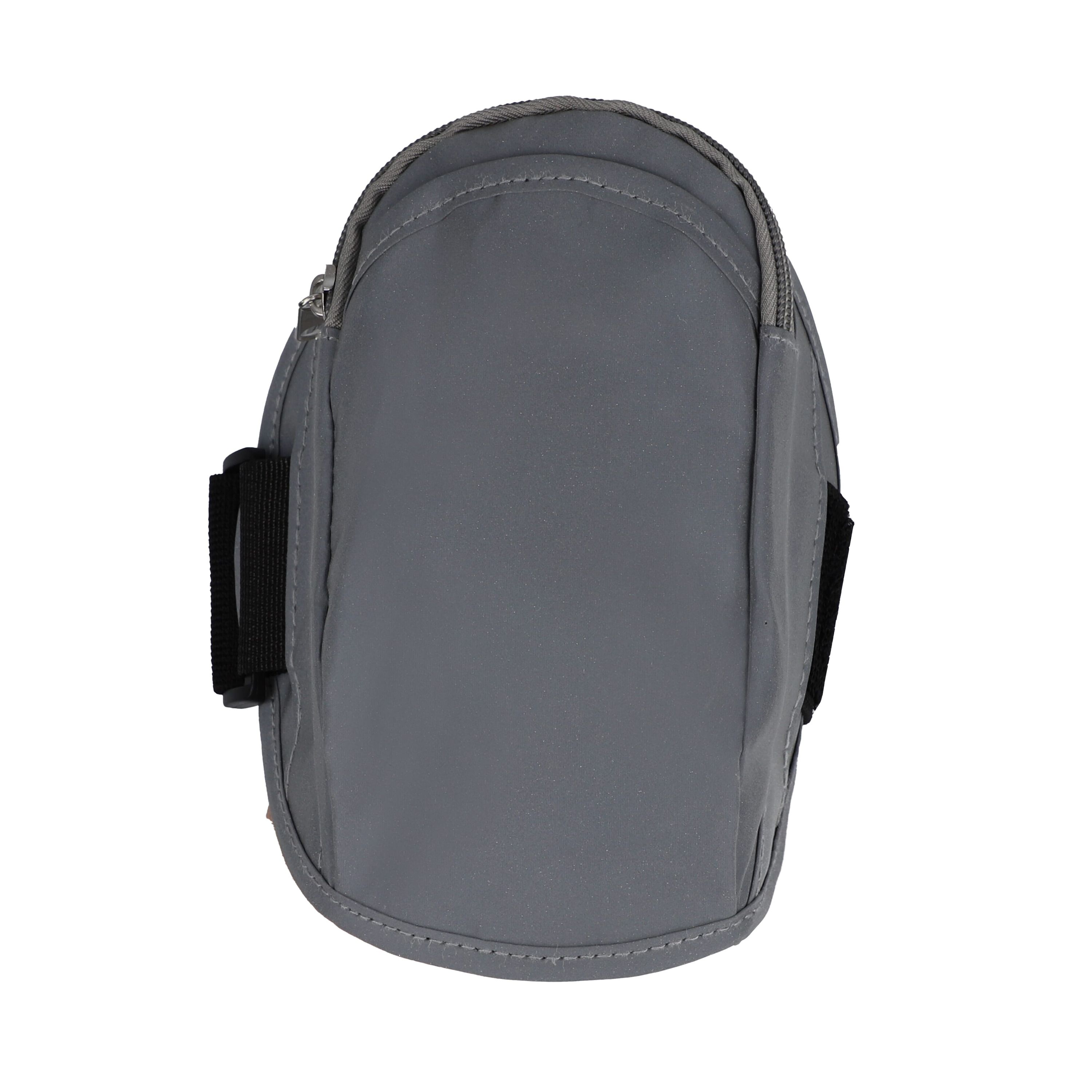 Reflektierendes Sportarmband mit Tasche - grau-875