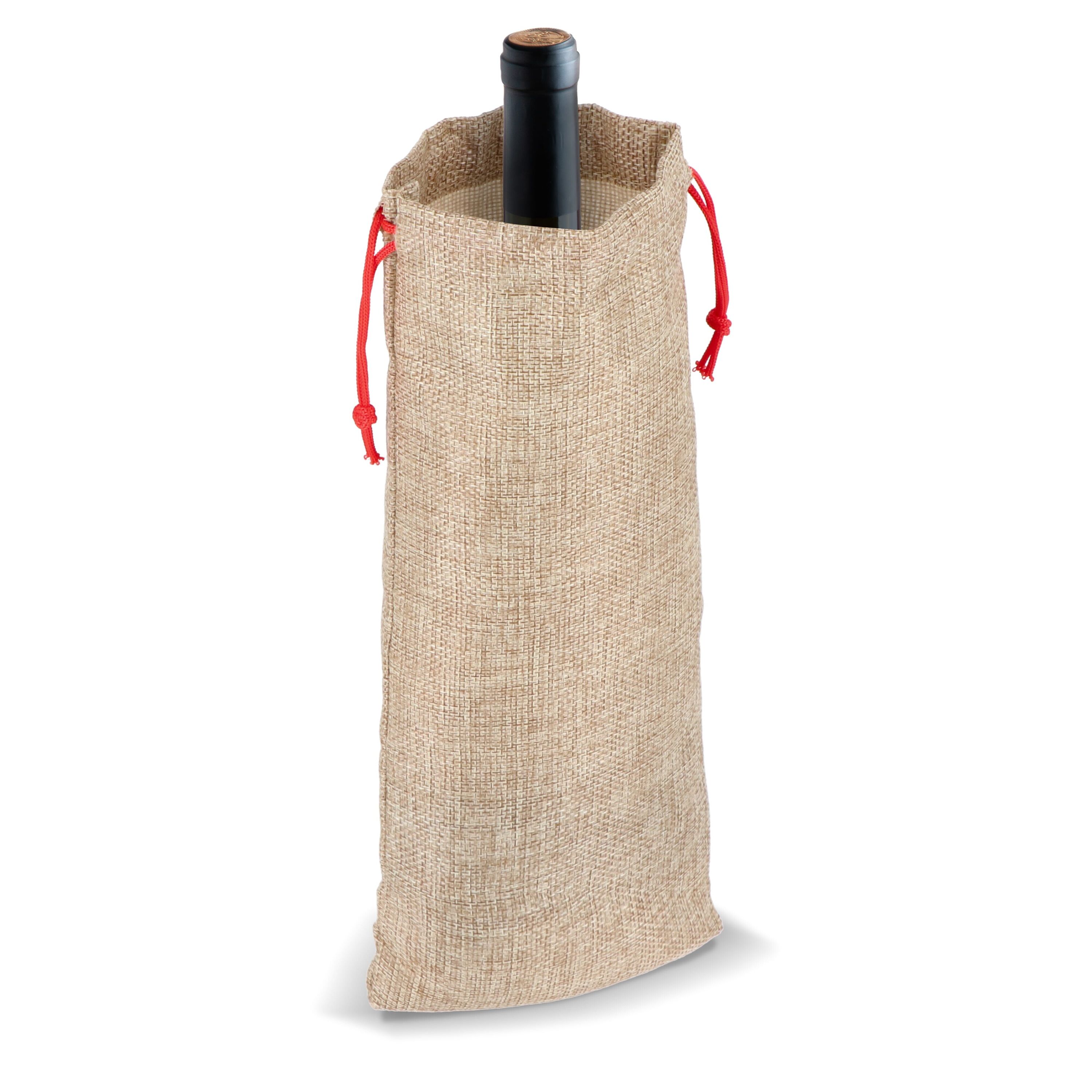 Flaschenetui im Jute-Stil 14 x 34 cm - natur-664