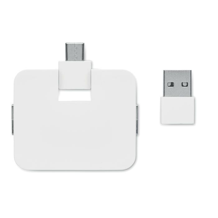 4 Port USB Hub SQUARE-C - weiß-415