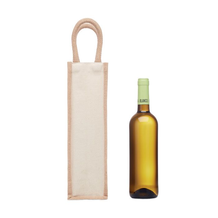 Flaschen-Geschenktasche Jute CAMPO DI VINO - beige-91