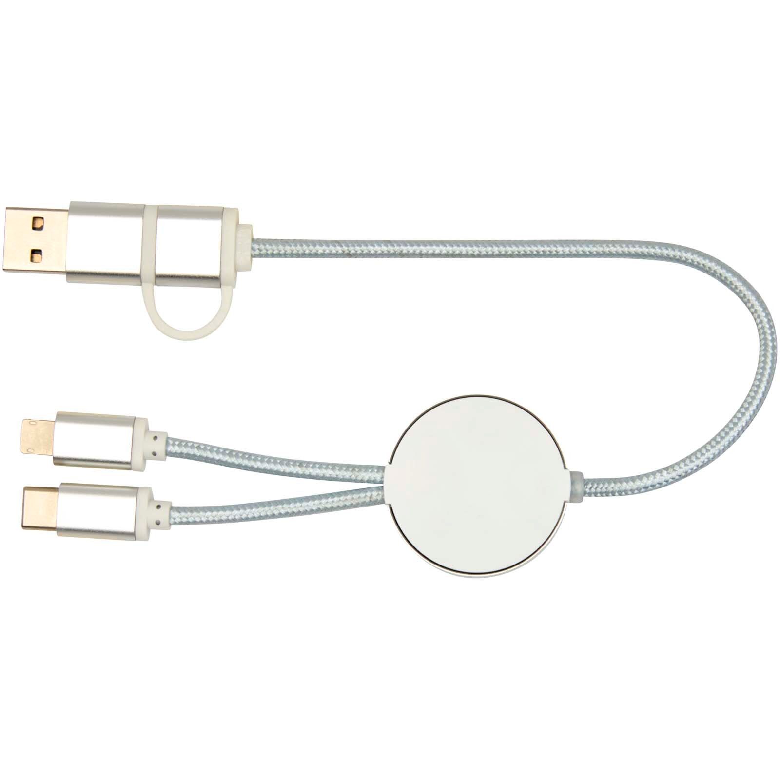 Alasia 30 cm 5-in-1 Kabel aus recyceltem Kunststoff für Datenübertragung und 27W Schnellladung - silber-707
