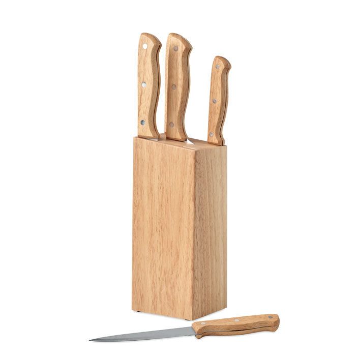 Messerblock 5-teilig GOURMET - holz-276