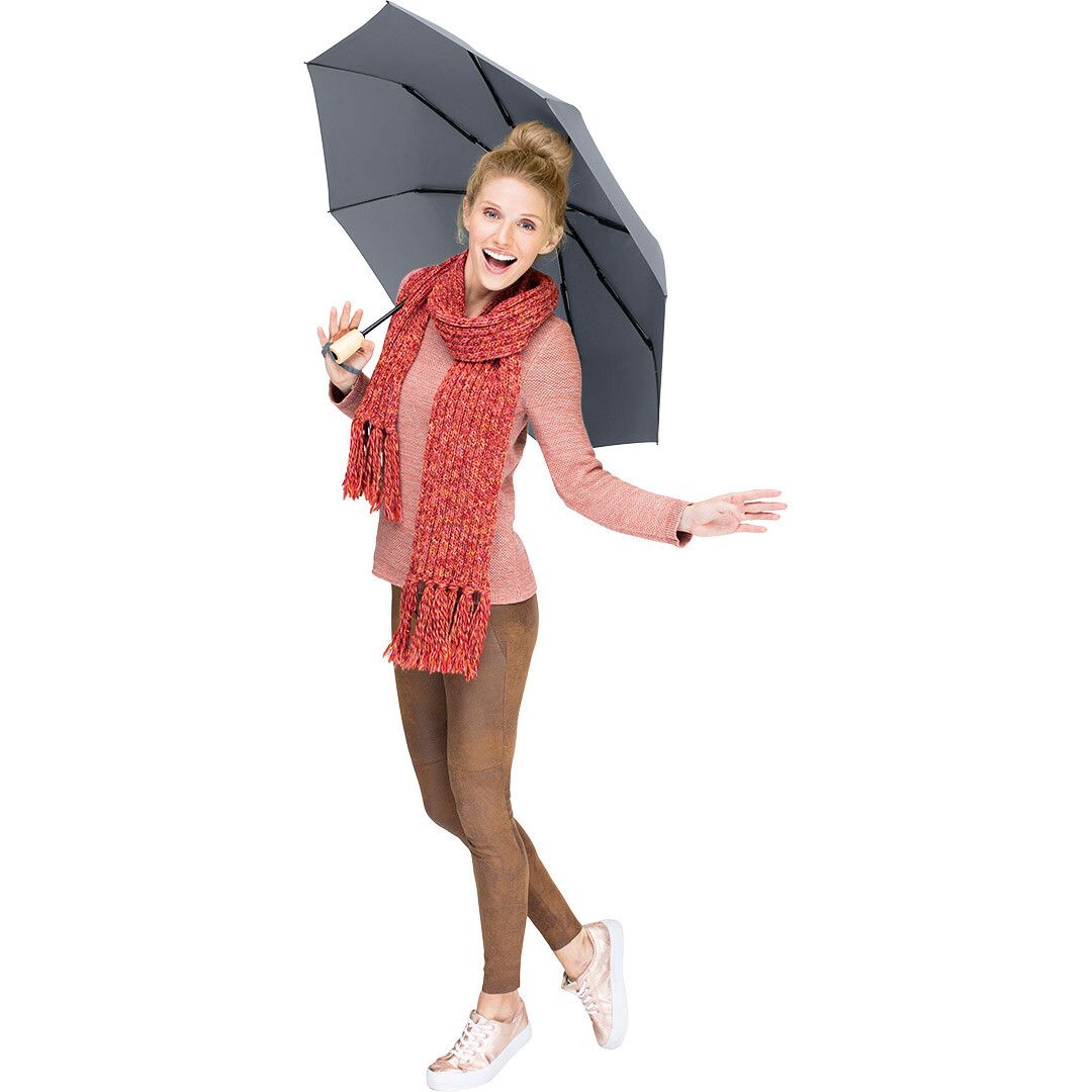 AOC-Taschenschirm ÖkoBrella mit waterSAVE® Bezug Ø98 cm - grau-836