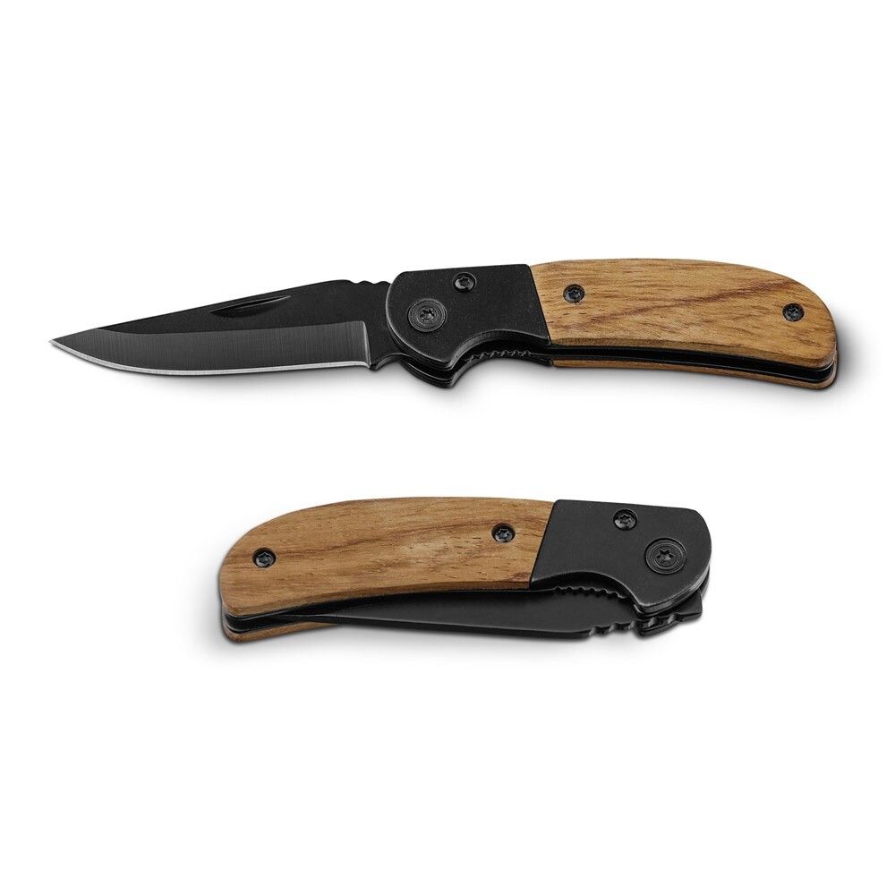 SPLIT Taschenmesser aus Edelstahl und Holz - natur-374