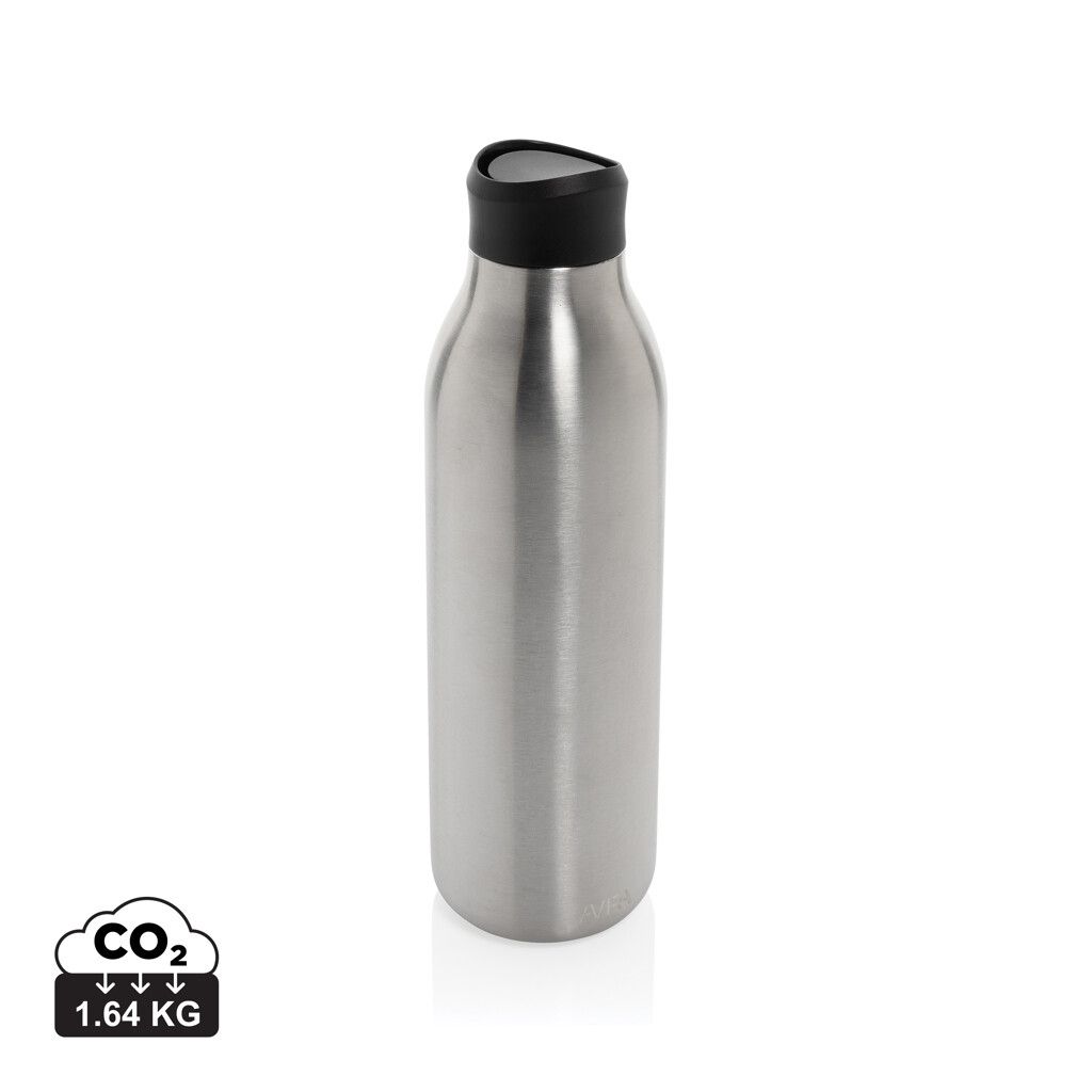 Avira Alok 360 Klick-Wasserflasche aus RCS rec. Stahl, 600ml - silber-733