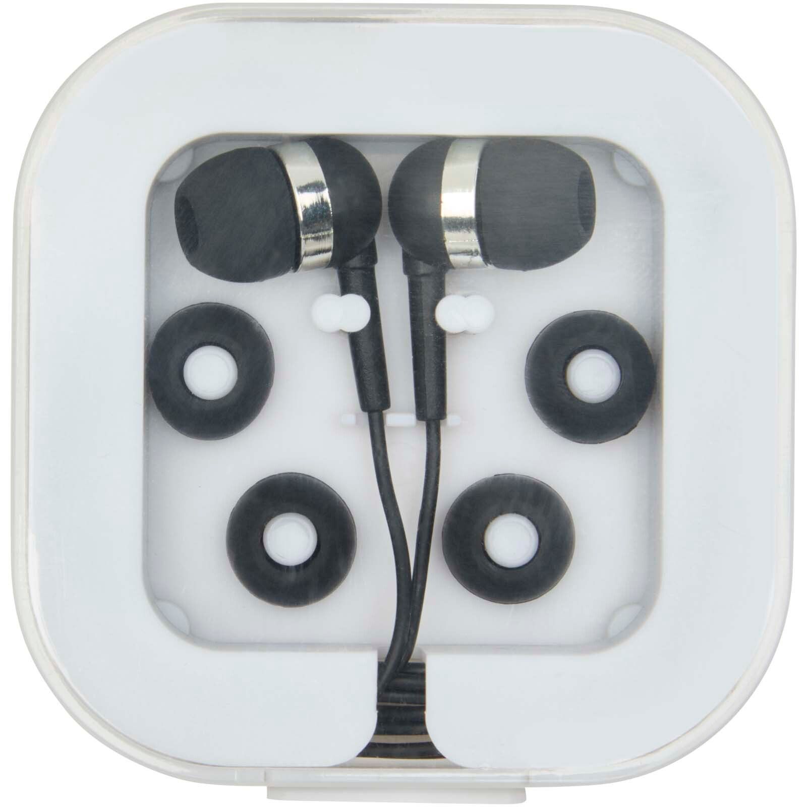 Baekdu kabelgebundenes Headset Typ-C mit Aufbewahrungsbox aus recyceltem Kunststoff - schwarz-670