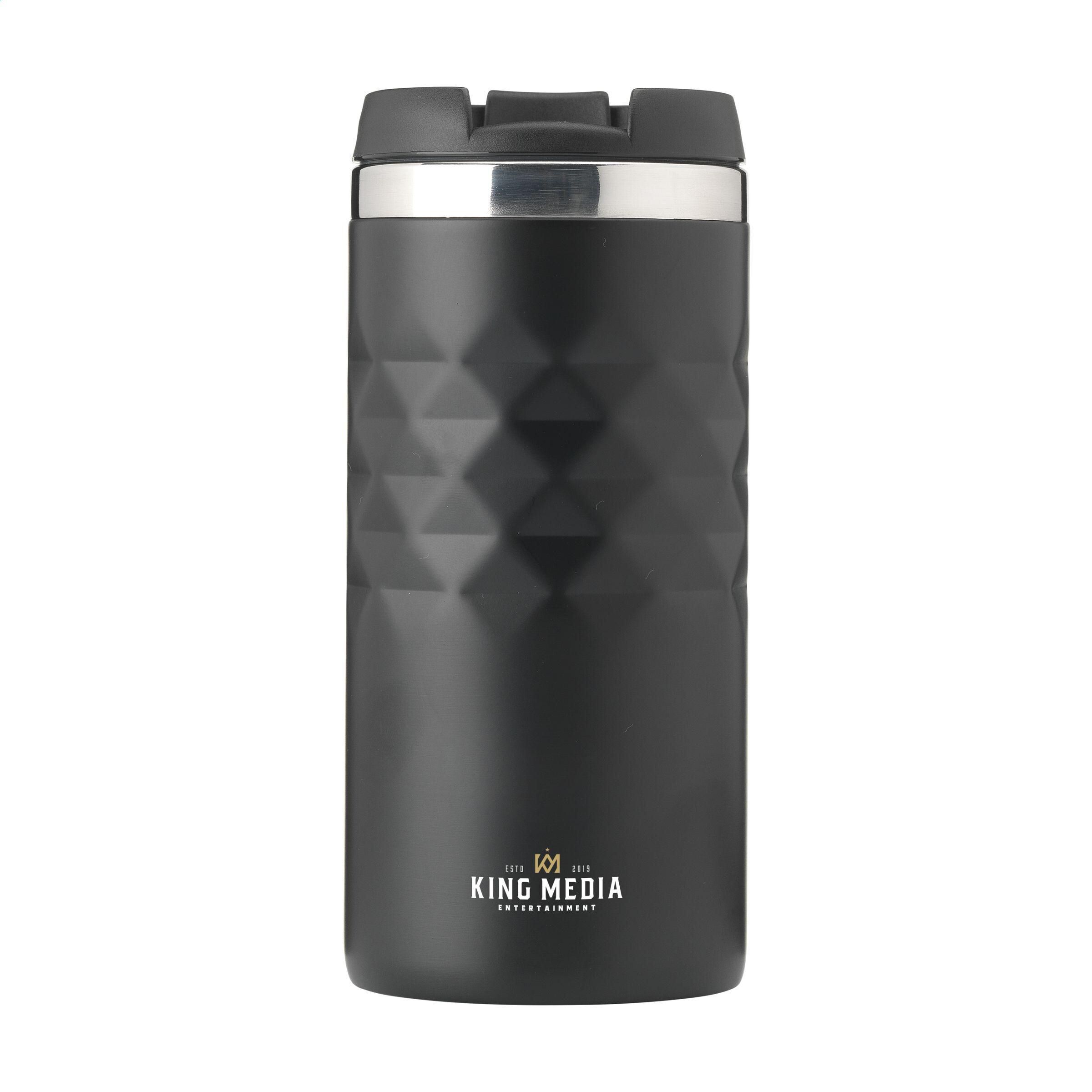 Geometric Mug RCS Recycled Steel 280 ml Thermobecher - schwarz-895