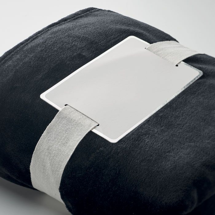 Flanell Fleece-Decke DAVOS - schwarz-908