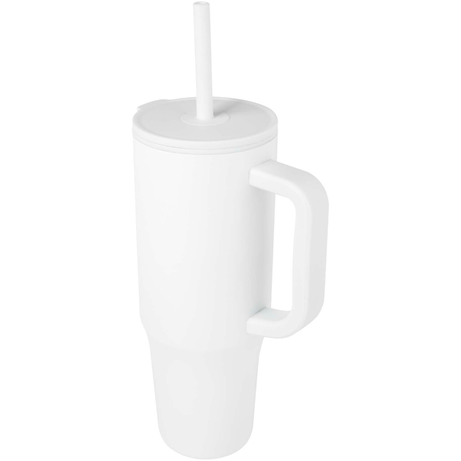 Brady 900 ml RCS-zertifizierter Isolierbecher mit Silikon Trinkhalm - weiss-965