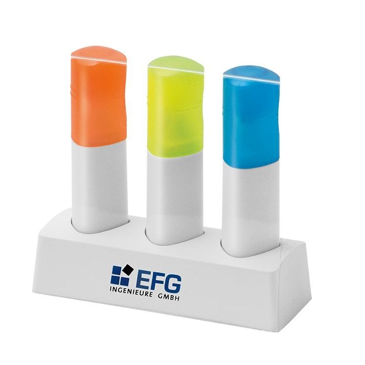 Textmarker MINISSIMO-STÄNDER SET - caribic-blau - neon gelb,orange-992