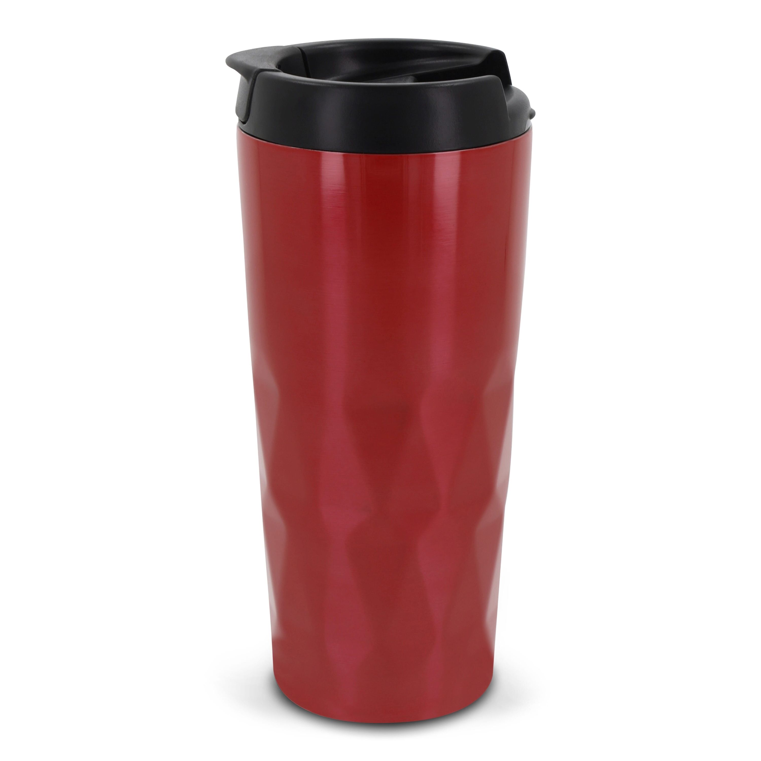 Isolierbecher Diamantenmuster 450ml - rot-864