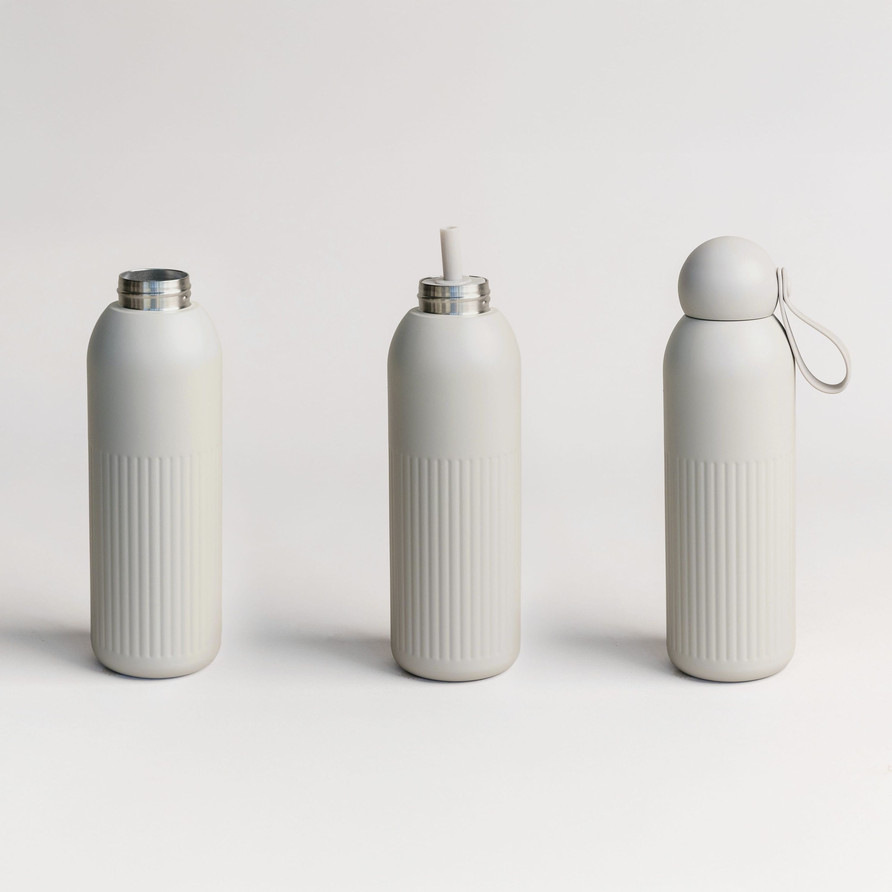 Sagaform Tekla Stahlisolierflasche (recycelt) 500 ml - beige-400