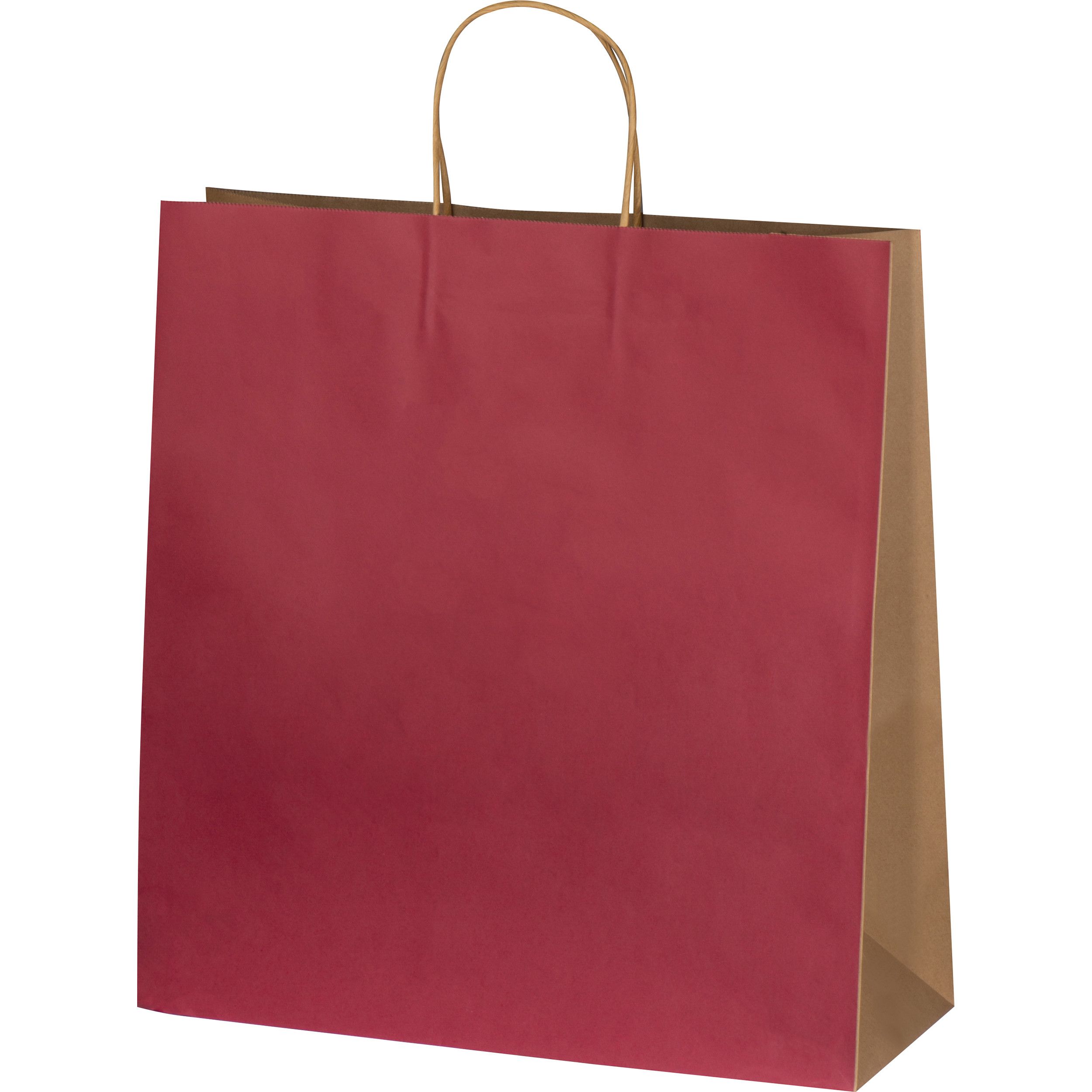 Recycelte Papiertasche groß - burgund-200