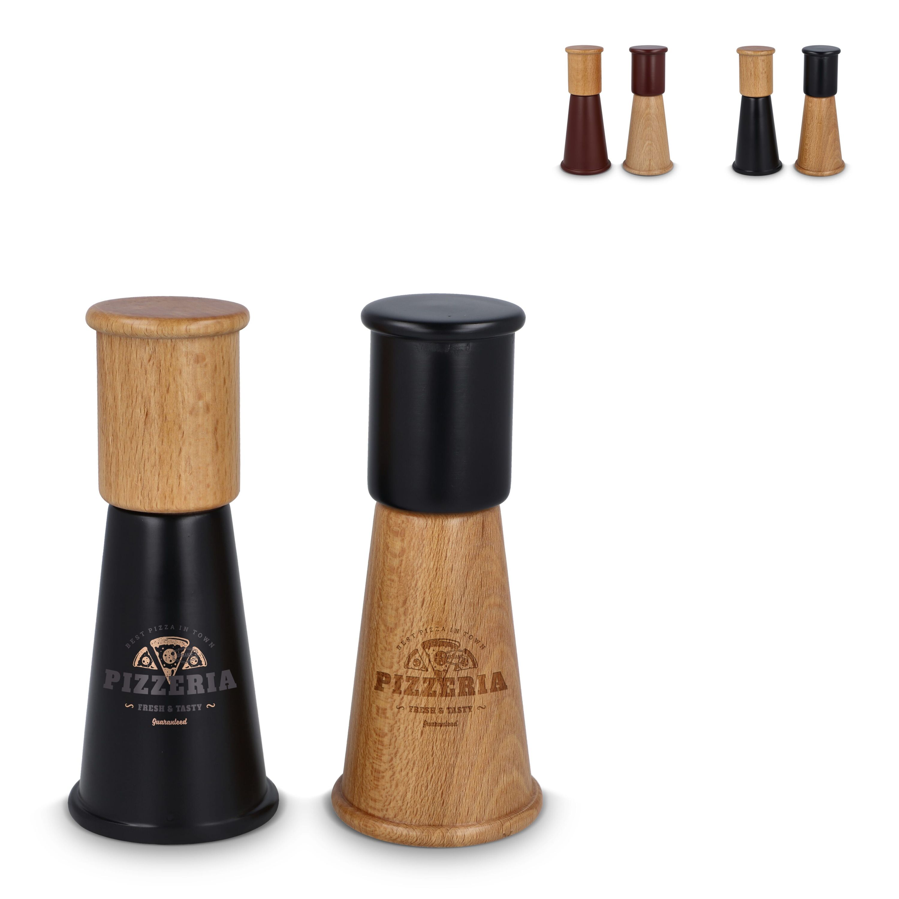 Sagaform Gurken Salz- und Pfeffermühle Set klein, 15 cm - schwarz-527