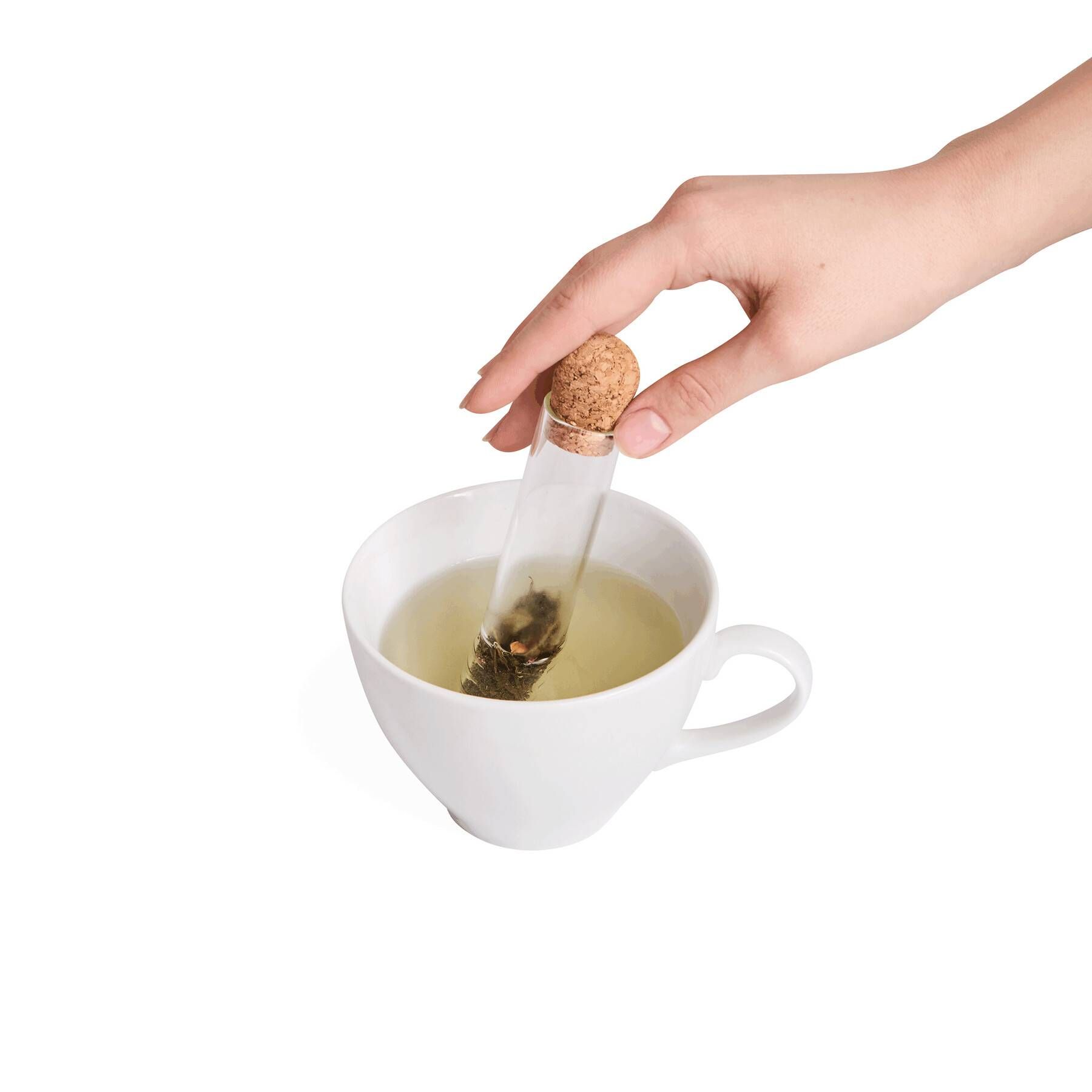 Glas-Teestab WHOLE FLAVOUR - braun - transparent-799